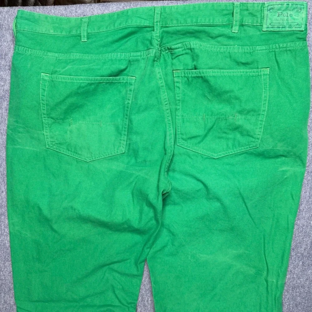 Polo Ralph Lauren Hampton Straight Green Canvas Pants Mens 44Bx29 Kelly Green